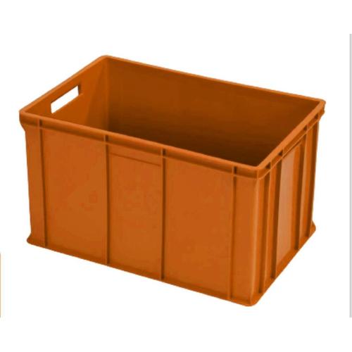 صندوق بلاستيك HDPE مقاس 60×40×34 سم برتقالي، بولي إيثيلين عالي الكثافة | مصنع الفريدي للصناعات البلاستيكية
