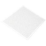 اسقف جبس مقوي بالالياف الزجاجية مخرم، حافة مربعه مقاس 600×1200 مم، سمك 12.5 مم لون ابيض، تصميم مربع