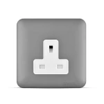 فيش مفرد 13 أمبير سبكترا، لون فضي غامق، 7×7 سم، 250 فولت 