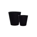 احواض زرع أسمنتية خرسانية، عرض 44 سم، ارتفاع 44 سم، لون أسود