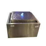 Steel Fountain With Lighting, Dark Silver, Size 35 × 80 × 80 cm, Product Number 452-2