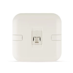 فيش كمبيوتر RJ45 كات 6 مع شاتر، مفرد، أبيض، مقاس 7×7 سم | Spectra