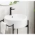 Porcelain Countertop basin length 46.5 cm, width 46.5 cm, height 16.5 cm, White Color