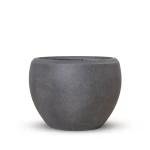Fiberglass Planter, Gray color, Diameter 32 cm, Height 42 cm.