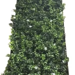 ديكور جداري من العشب الصناعي، أخضر مع أبيض، مقاس 100x100 سم