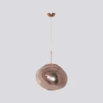 Decorative Pendant Lamp, Copper Color, Diameter 38 cm, Length 38 cm, Single Bulb