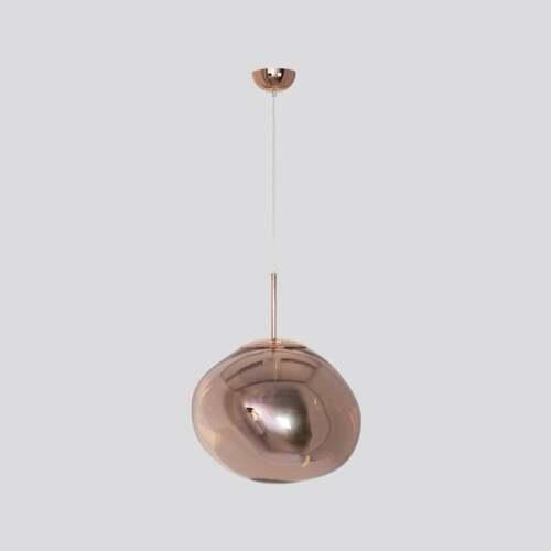 Decorative Pendant Lamp Diameter 38 cm Length 38 cm Copper Color Single Bulb | 