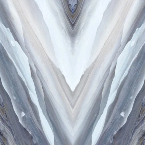 Open Book Marble Alternative Pattern 244 cm, Panel 122 cm Wide, Blue and Gray | OP09