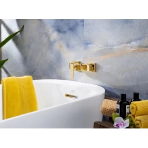 خلاط استحمام ذهبي 33.5×34.5×46.5 سم نحاس | شركة ابيات