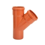 PVC Plastic Y-Tee Size 160 mm, SDR 41, Orange | Al Manar