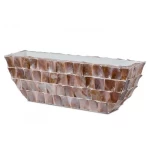 أصيص ورد مصنوع من الفايبر جلاس، مقاس 50×20×27 سم، شكل مستطيل، برونز