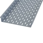 Powder Coated Straight Perforated Cable Tray, Omega Flange, 50mm Height, 1000mm Width | Habbal Alarabi Company