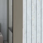 لوحات خشبية جدارية، عرض 20 سم، سماكة 120 ملم، رمادي فاتح