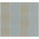 ورق جدران ايطالي لون رمادي تصميم مقلم ، مقاس 10 م×0.70 م، موديل 15079