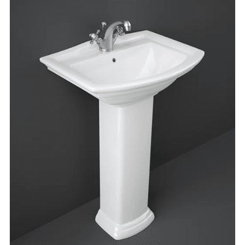 Standing Western Washbasin Height 83.5 cm, Size 37.5x46 cm, White Color | RAK Ceramics