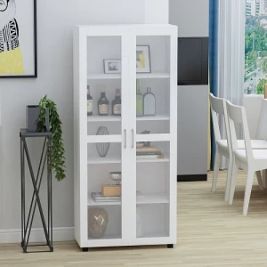 Storage Cabinet Height 184 cm, Width 80 cm, Depth 39 cm, White Color | Revvvd Factory