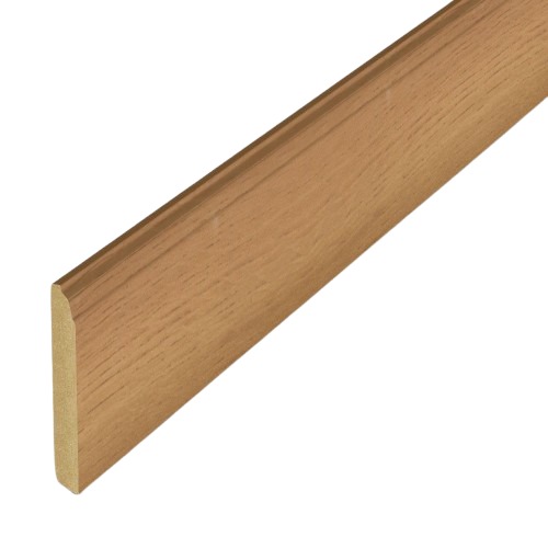 Solid Wood Baseboard 240x8 cm, Beige Color | 