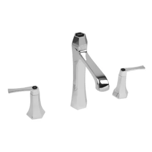 Washbasin Mixer Height 22.7 cm, Depth 14 cm, Glossy Chrome with Matte Black | Hatch Company