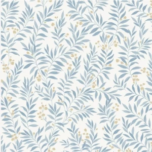 Leaf-Patterned Wallpaper 10m x 0.53m Light Blue, Model Maison | Abyat Company