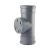 UPVC Plastic Access Tee Diameter 75 mm, Length 160 mm, Grey Color | Cosmoplast Factory