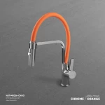Sink Kitchen Mixer , Dimensions 44.2 x  20.9  x 18.7 cm , Chrome with Orange color