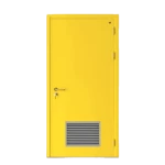 Fire door SFFECO  stainless steel  with Bottom Louver  Model SF/SD  Single Door leaf size 1950×900   mm  Color Yellow