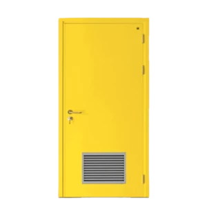 Fire Door SF/SD Stainless Steel 1950×900 mm Yellow with Bottom Louver | SFFECO