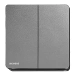 مفتاح مزدوج دركسيون 16 امبير، رمادي غامق، 86×86 مم، 250 فولت، ماركة سيمنز (دلتا أرينا)