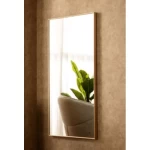 Wall Mirrors length 60 cm, width 120 cm, Height 4 cm, Gold Color, Angle Design