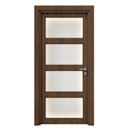 Premium Wooden Doors GPR01 235x115 cm, 6 cm Thickness, Dark Brown | YT-95075319