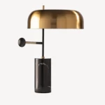 Oriental Table Lamp, Size 17x56x56 cm, Gold Color