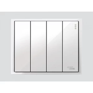 Quadruple Switch D3 Piano 7×7 cm, 10 Amp, White Color | Art DNA