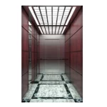 مصعد فلل فاخر، حمولة 400 كجم، 5 أشخاص، سرعة 0.4 م/ث، خشب داكن بمرآة ستانلس