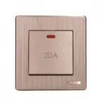 مفتاح سخان 20 أمبير، 220 فولت، مقاس 7 × 7 سم، لون رمادي مطفي 