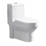 دورة مياه حمام تثبيت أرضي سيراميك، مقاس 25 سم، أبيض