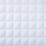 لوحات جدارية 3D، أبعاد 50×50 سم، لون أبيض، تصميم كيوبس