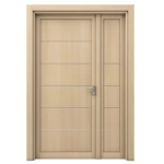 باب ونصف خشب بلاستيك مركب، مقاس 160 × 235 سم، لون بيج، رقم المنتج M01