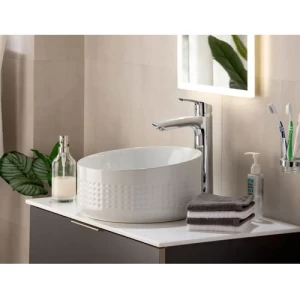 Counter Wash 36×36×18 cm Porcelain, White Color, Kola Model | Abyat Company