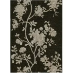  Floral Wall Decoration, Black with Beige Color, Size 10m×0.70m, Model 12002