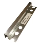 Small Aluminum Square End Accessory, Size 240 × 1.2 cm, Shiny Silver Color