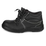 حذاء سيفتي للعمل جلد سبليت لون اسود، سماكة 1.8 ملم، مقاس 46