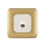 Angular TV Socket 1 Gang SPECTRA, Gold Color, 7x7cm