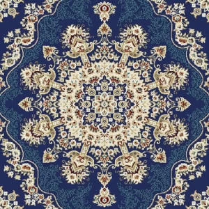 Decorative Home Carpet Polypropylene 13 mm Thick Navy Blue, Model Bodrum | 