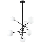 ثريا كريستال بتصميم راقٍ مع حزام أسود، عرض 72 سم، ارتفاع 120 سم