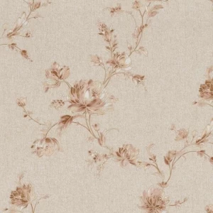 Floral Wallpaper Beige Color 10m x 1.06m, Model 5936 | Balbaid Decor Company