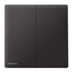 مفتاح مزدوج 10 امبير، اسود، 86×86 مم، 250 فولت، ماركة سيمنز (دلتا بيليوس)