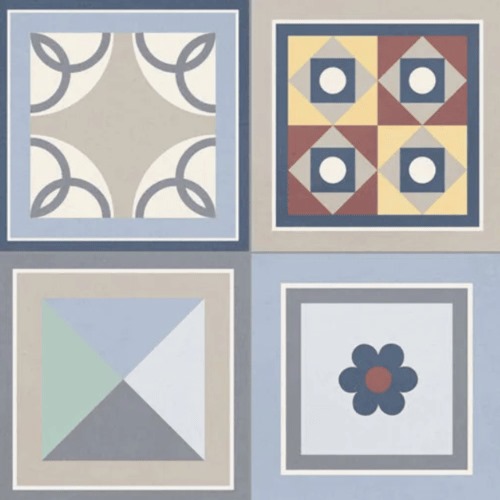 Mixed Sky Blue Spanish Porcelain Flooring 33.15×33.15 cm, Square | Hamdan Ceramics Foundation