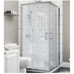Glass Shower Cabin with Square Shower Tray Size 53×202 cm | Abyat Company
