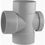 UPVC Access Tee Size 110 mm Gray Color | Almona Company