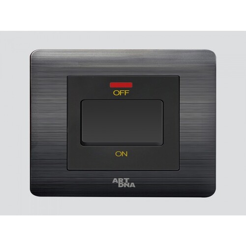 Water Heater Switch 7x7 cm 20 Amp Black | Art DNA
